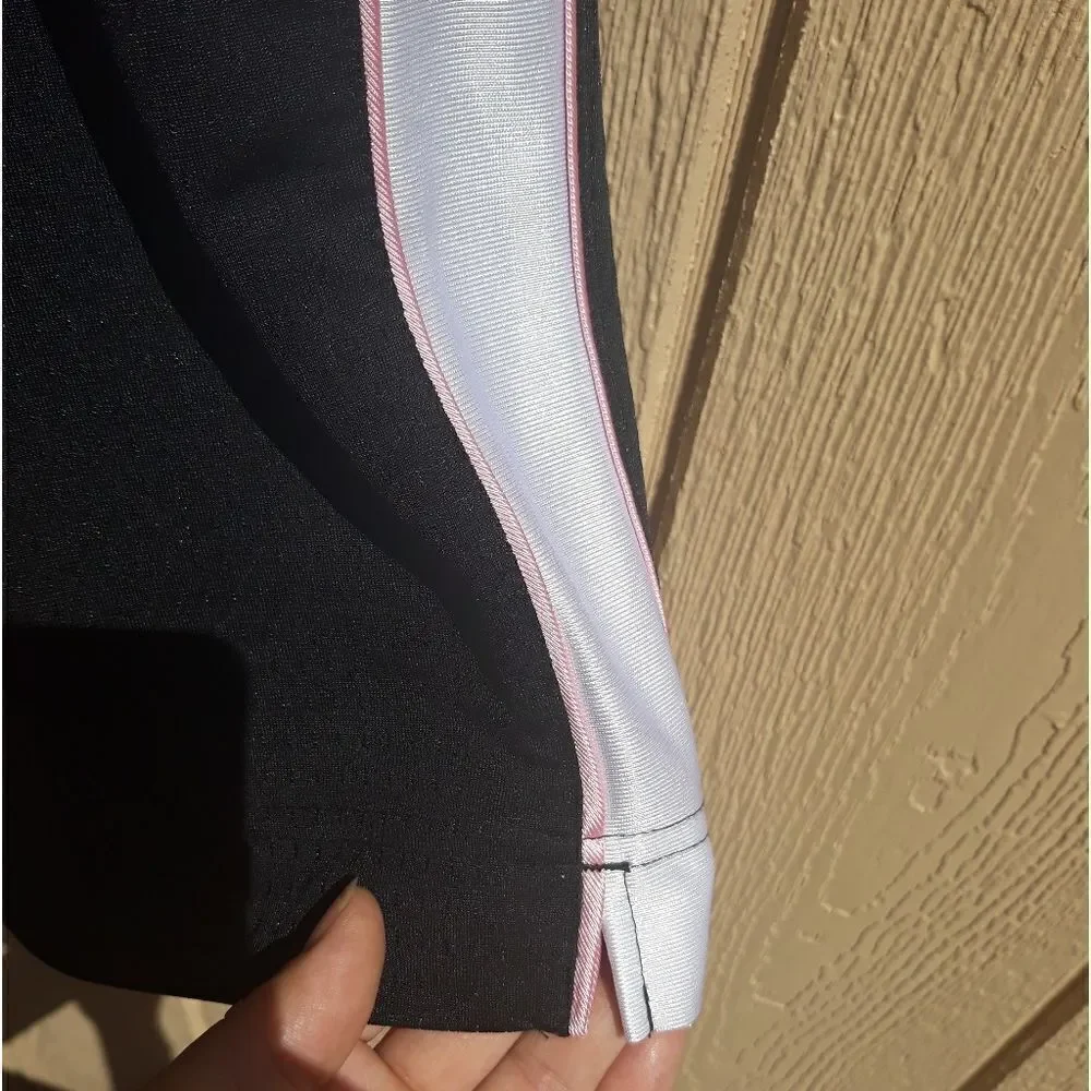 ‎Nike Pants Workout Mesh Striped Straight Leg